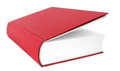 Rotes Buch Hardcover, leicht aufgeschlagen