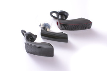 Three wireless bluetooth headsets - headphones