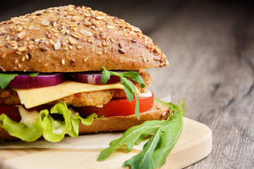 Homemade tasty sandwich