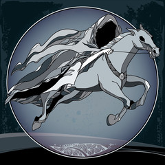 Nazgul in the round frame. The series of mythological creatures