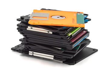 Floppy disk isolated on white background.