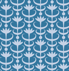 Abstract floral seamless pattern Classic ornament in retro style