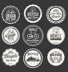 Bicycle retro badges and labels collection