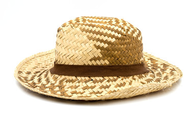 Straw hat isolated on a white background