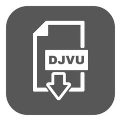 The DJVU icon. File format symbol. Flat