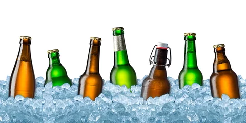 Foto auf Leinwand Bierflaschen auf Eis © stockphoto-graf