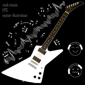 Rock music electric guitar