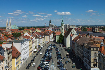 Görlitz an der Neiße mit Blick auf den Obermarkt