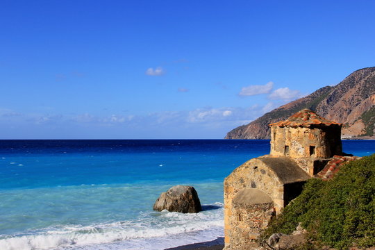 Chapel beneath the sea in Crete, Greece