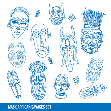 Collection of african mask
