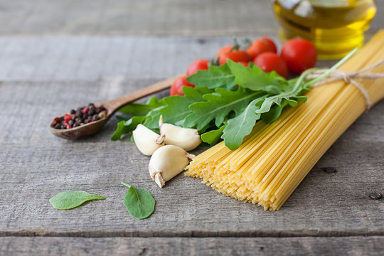 Ingredients for Italian pasta