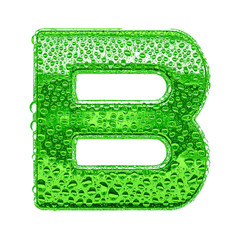 Fresh Green alphabet symbol - letter B