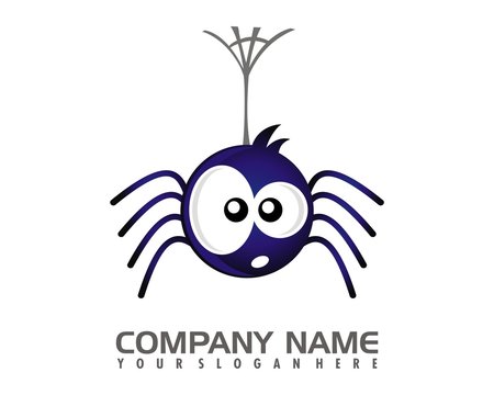 black spider logo image vector