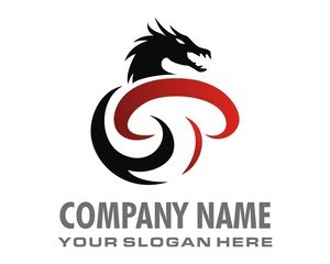 black dragon logo image vector