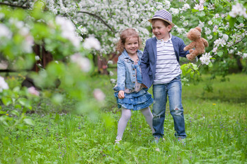 Fototapeta premium Sister and brother