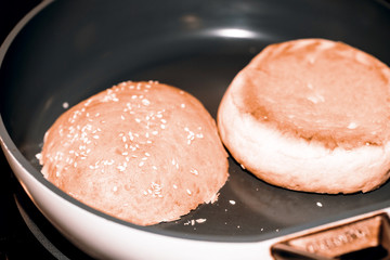 Making burger
