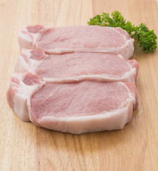 raw meat pork steak