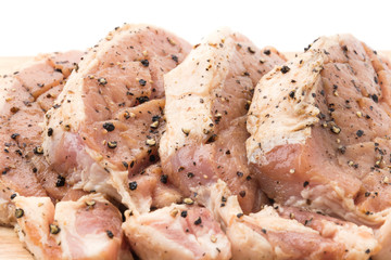 raw meat pork steak with black pepper