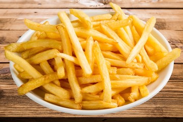 French Fries, Fast Food French Fries, Prepared Potato.