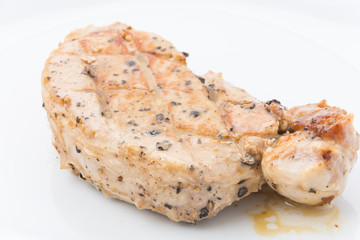 Pork steak with spicy pepper