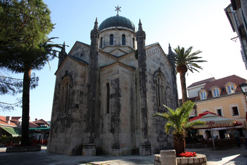 Fototapeta na wymiar The Church of St. Michael the Archangel, Herceg Novi, Montenegro