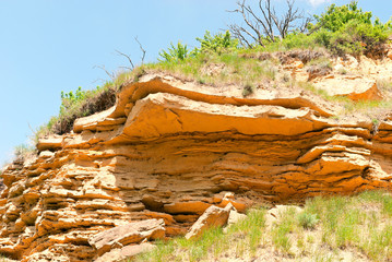 фрагмент  песчаной горной породы
