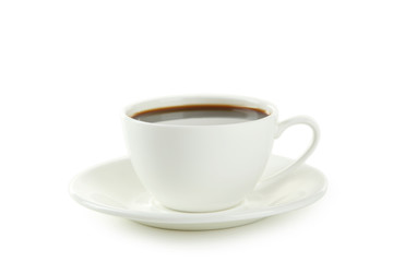 Cup of coffee isolated on white
