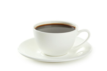 Cup of coffee isolated on white