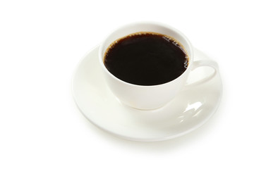 Cup of coffee isolated on white