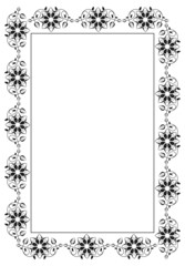 Floral  silhouette frame