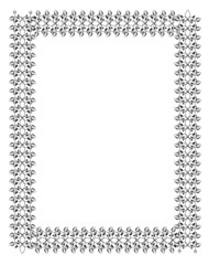 Floral  silhouette frame