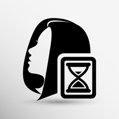 Woman face fashion icon remains young girl beauty