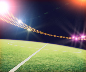 stadium in lights and flashes