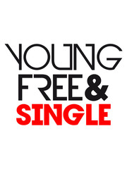 Young Free And Single Text Logo Design