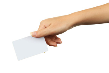 Fototapeta premium Hand holding a business card