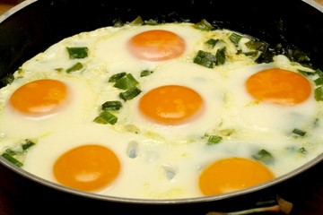Eggs over easy