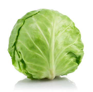 Fresh cabbage ripe vegetable. Isolated on white background