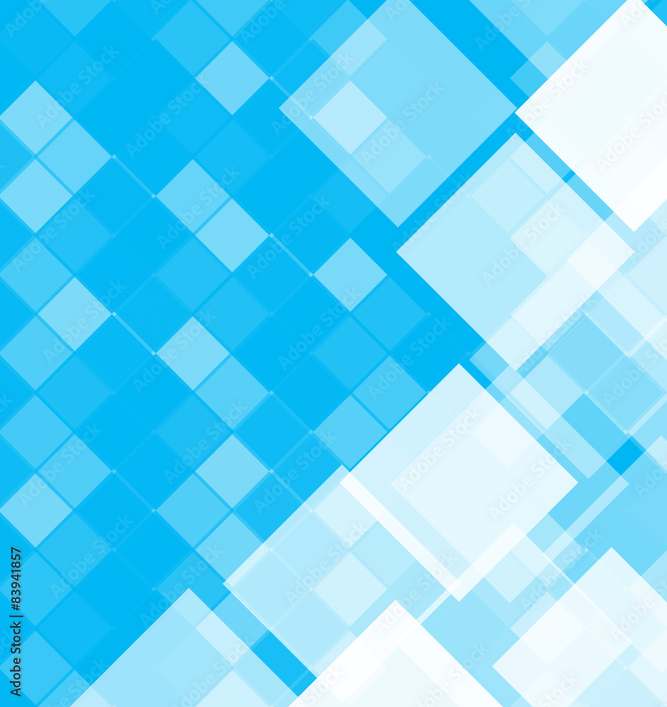 Wall mural  abstract blue geometric pattern