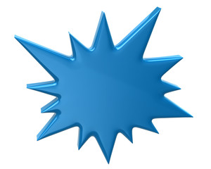 Blue bursting star icon