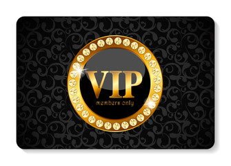 VIP Members Card Vector Illustration