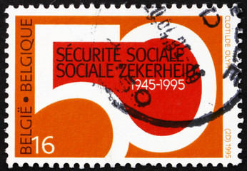 Postage stamp Belgium 1995 Department of Social Security