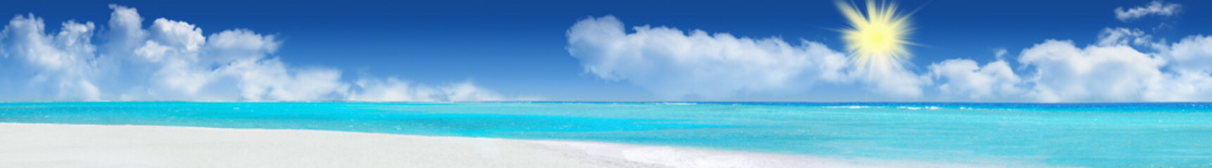 Crystal clear blue coral water of a Red Sea