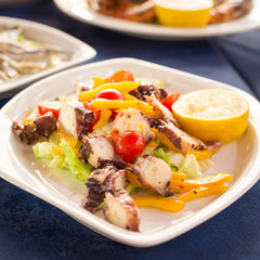 Italian cuisine. Octopus salad