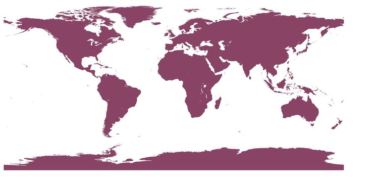 Weltkarte Farbe cabernet