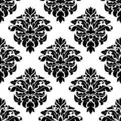 Victorian floral decorative seamless pattern