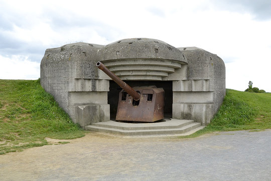 German bunker with old cannon