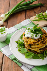 Homemade potato pancakes