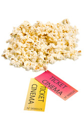 pop corn and cinema tickets