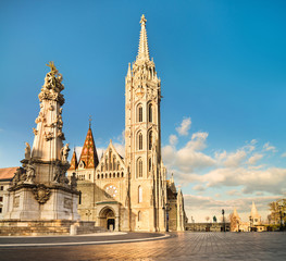 Fototapeta na wymiar Matthias church in Buda Castle district, Budapest, Hungary