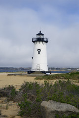 Fototapeta na wymiar Edgartown Harbor Light on Martha's Vineyard in Massachusetts
